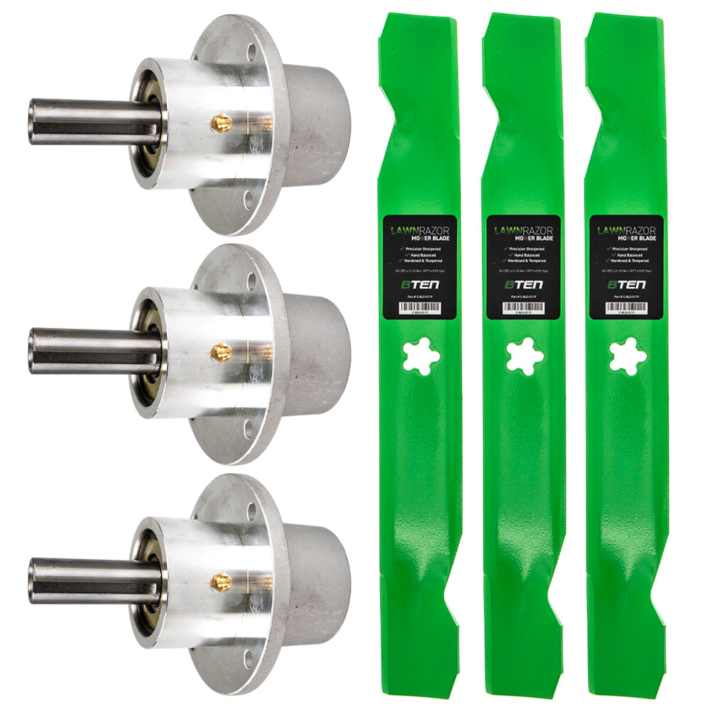Deck Spindles & Mower Blades Kit For Ferris MK1002209