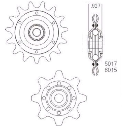 034-6015 Idler Sprocket With 5/8" Bore - 15 Teeth for #60 Chain