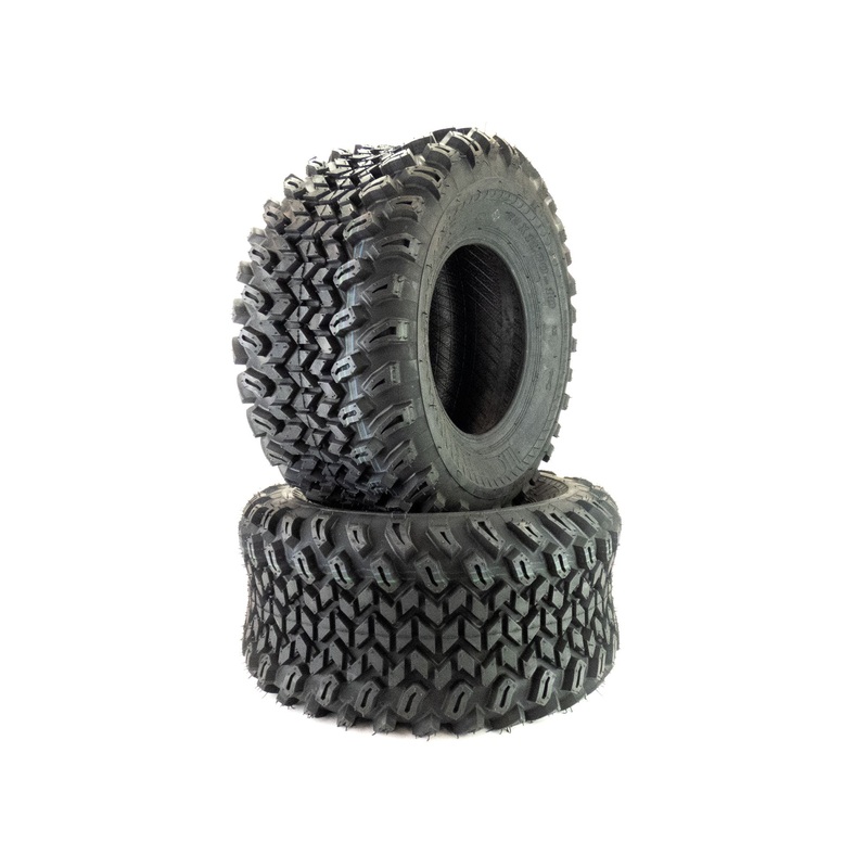 (2) 22×11.00-10 4-Ply All Terrain Tubeless Lawn Mower Tires
