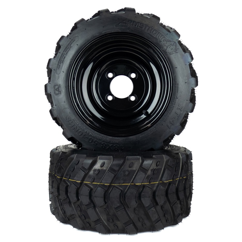 (2) Aggressive Tire Assemblies 18×8.50-10 Fits Bad Boy 1022H – 822-1022-LF 822-1022-RF