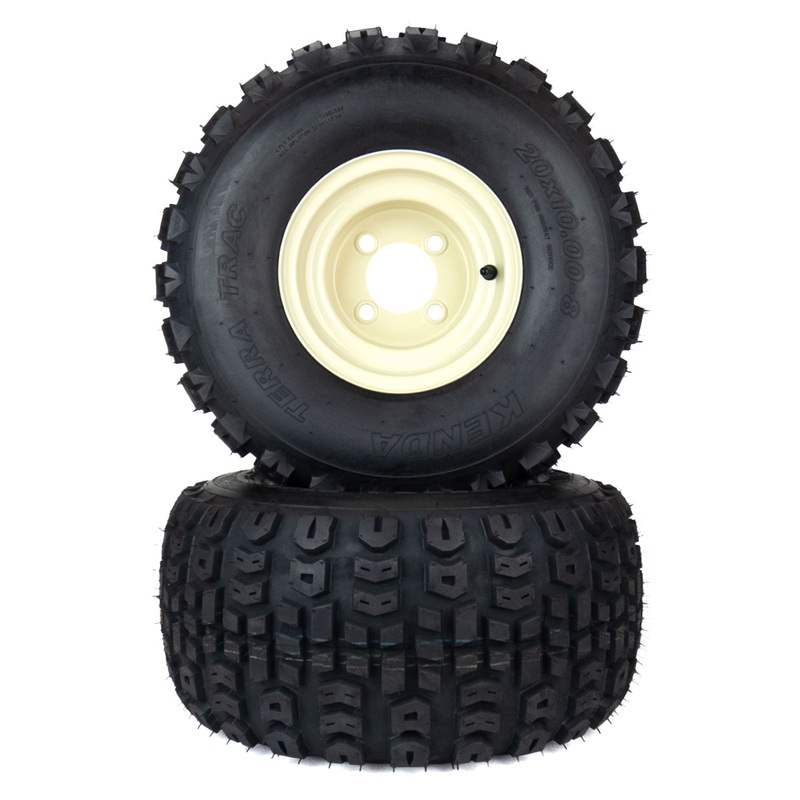 (2) All Terrain Tire Assemblies 20×10.00-8 Fits Cub Cadet ZT1 50 54 634Z05430 634Z07244