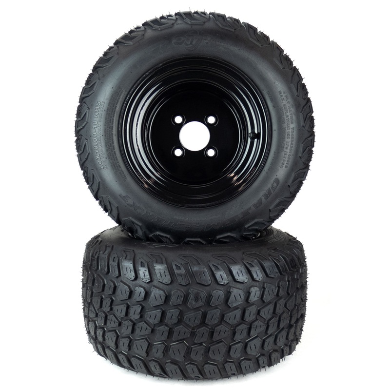 (2) Grassmaster XT Tire Assemblies 20×10.00-10 Fits Scag Liberty 42 48 52 61 485948