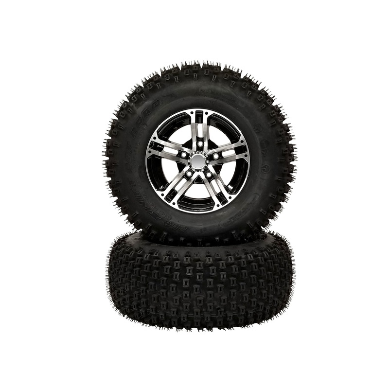 (2) Knobby Tire Assemblies 25×10.00-12 Fits Hustler MDV 200617