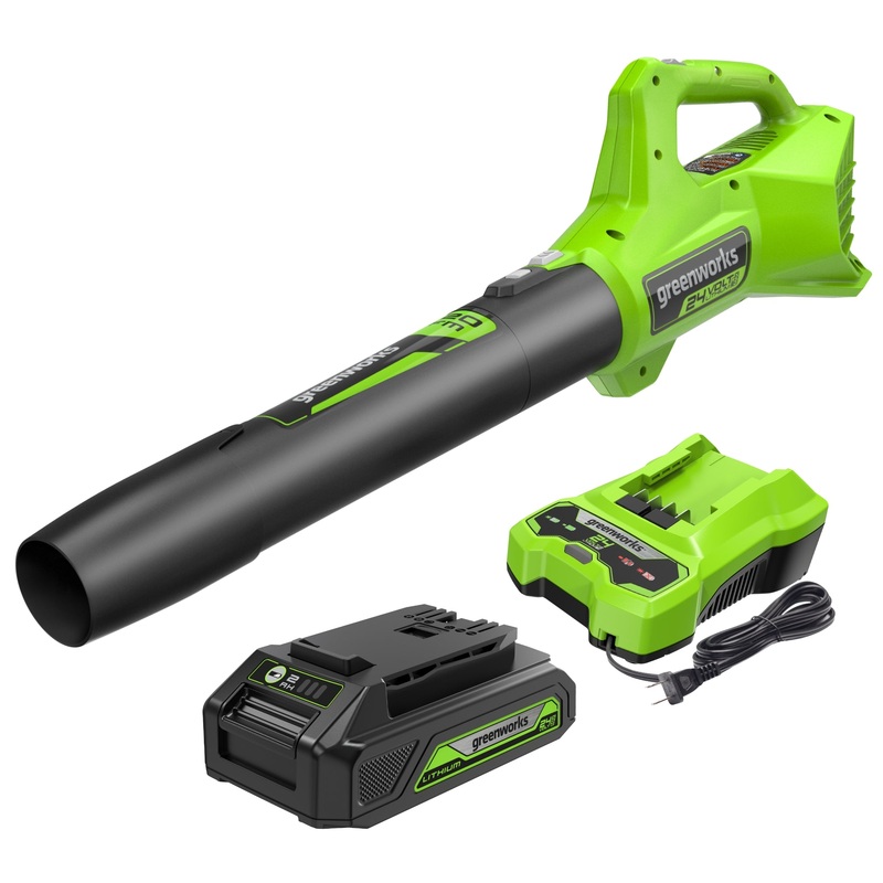 24V Axial Blower 90 MPH – 320 CFM, 2.0Ah USB Battery and Charger Included