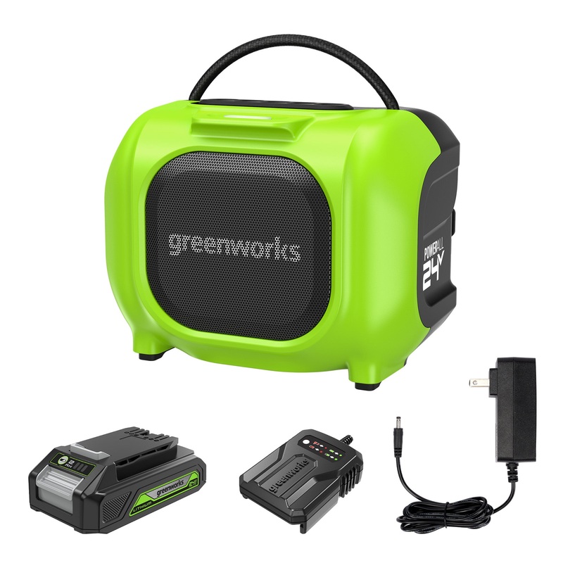 24V Cordless Battery Mini Bluetooth Speaker, 2.0Ah Battery & Charger Included