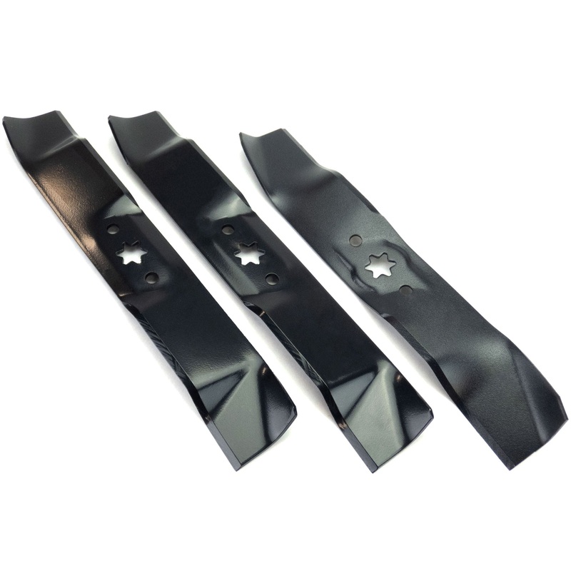 (3) Mulching Blades Compatible With Cub Cadet 46 (2) 742-04125(1) 742-04124