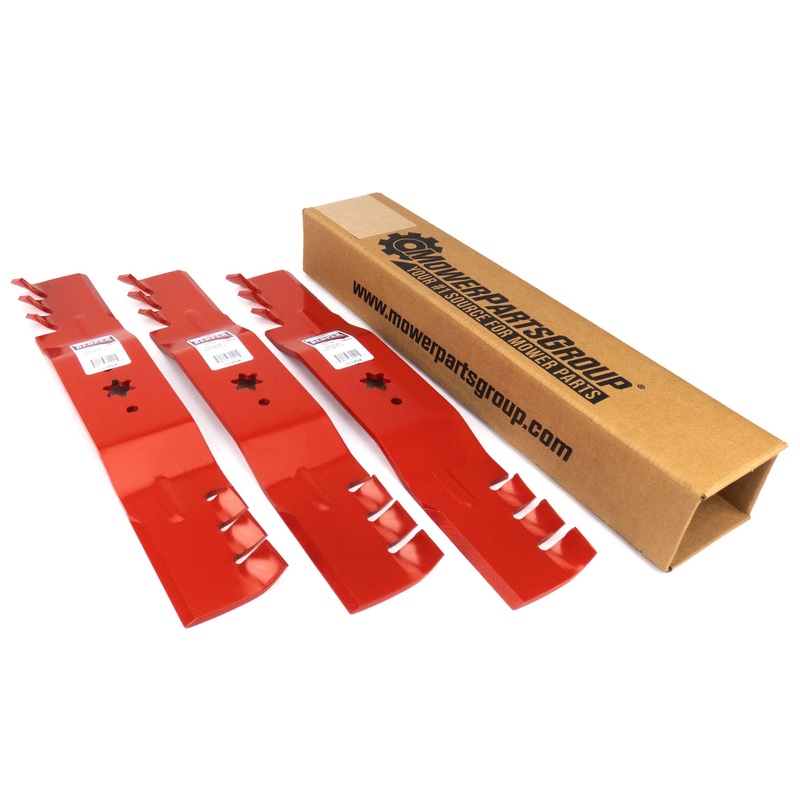 (3) Mulching Blades Compatible With Cub Cadet 54 RZT Series 742-0677, 942-0677
