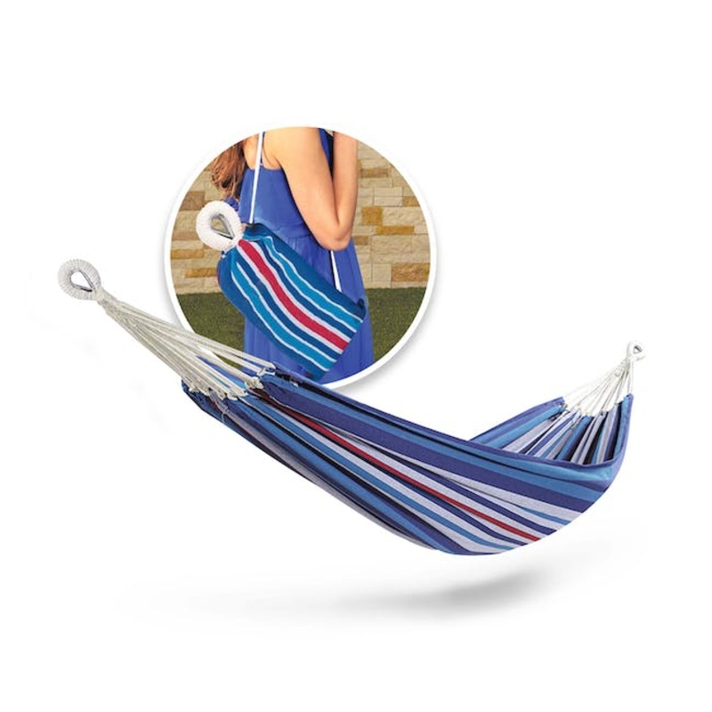 3 Pack | Bliss Hammocks BH-400W5CA | 40 Wide Hammock | Hand-Woven Rope Loops & Hanging Ropes | Outdoor, Patio, Backyard | Durable, Cotton & Polyester Blend | 220 Lbs Capacity | Patriotic Stripe
