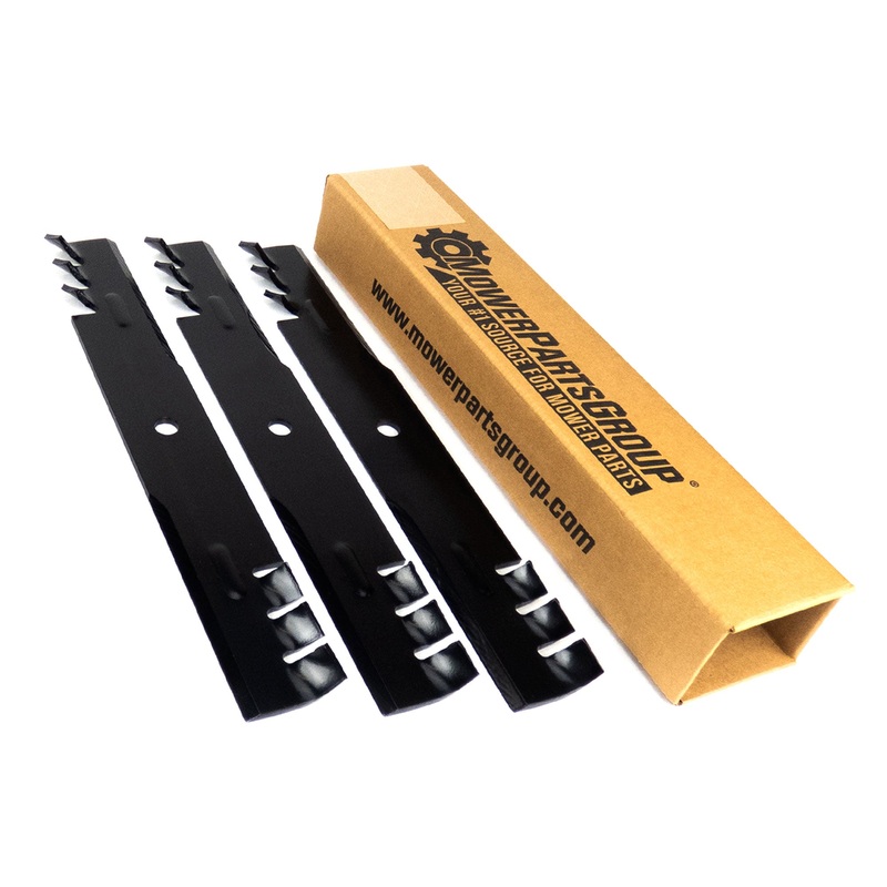 (3) Toothed Blades Fits Hustler Fastrak FasTrak SuperDuty with 54 deck