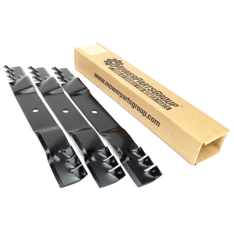 (3) Wavy Mulching Blades for Scag 61 482237, 482693, 482963, 483318