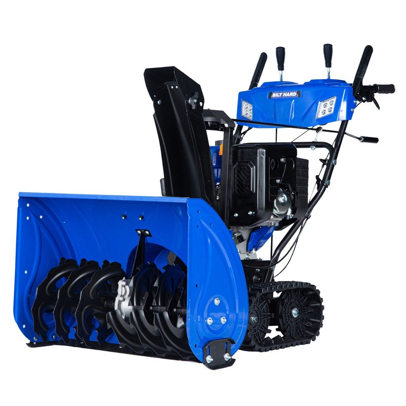30 Inch Gas Powered Snow Blower 302cc 4 Stroke Engine 2 Stage with Corded Electric Start, Steering Control and LED Light, Self Propelled Snow Removal Equipment
