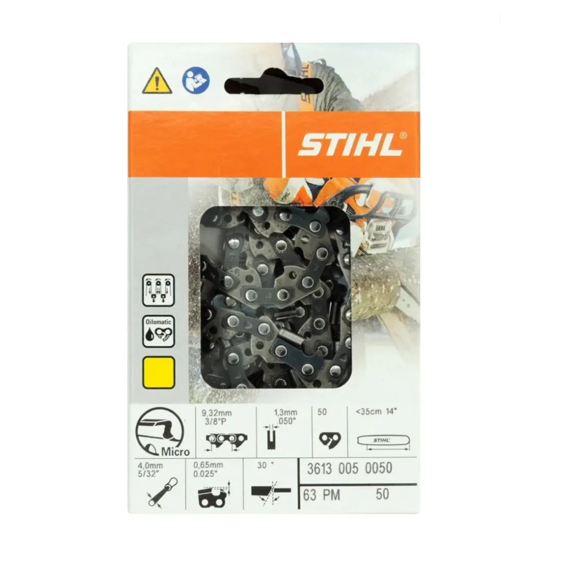 3613 005 0050 STIHL 14" Saw Chain, 3/8" Picco Pitch, .050" Gauge, 50 Drive Links 63 PM3 Series