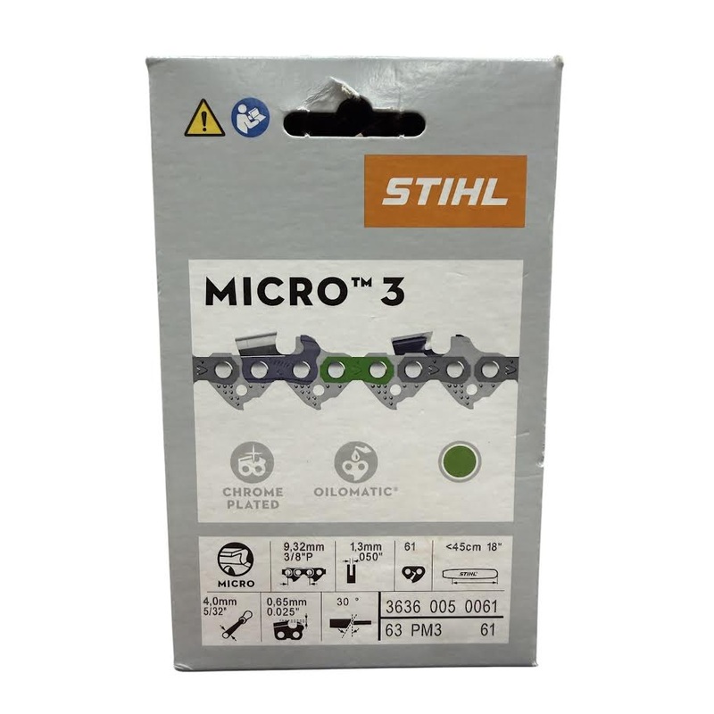 3636 005 0061 Stihl 63PM3 Picco Micro 18" Chainsaw Chain 61 Drive Links Semi-Chisel Genuine OEM Part