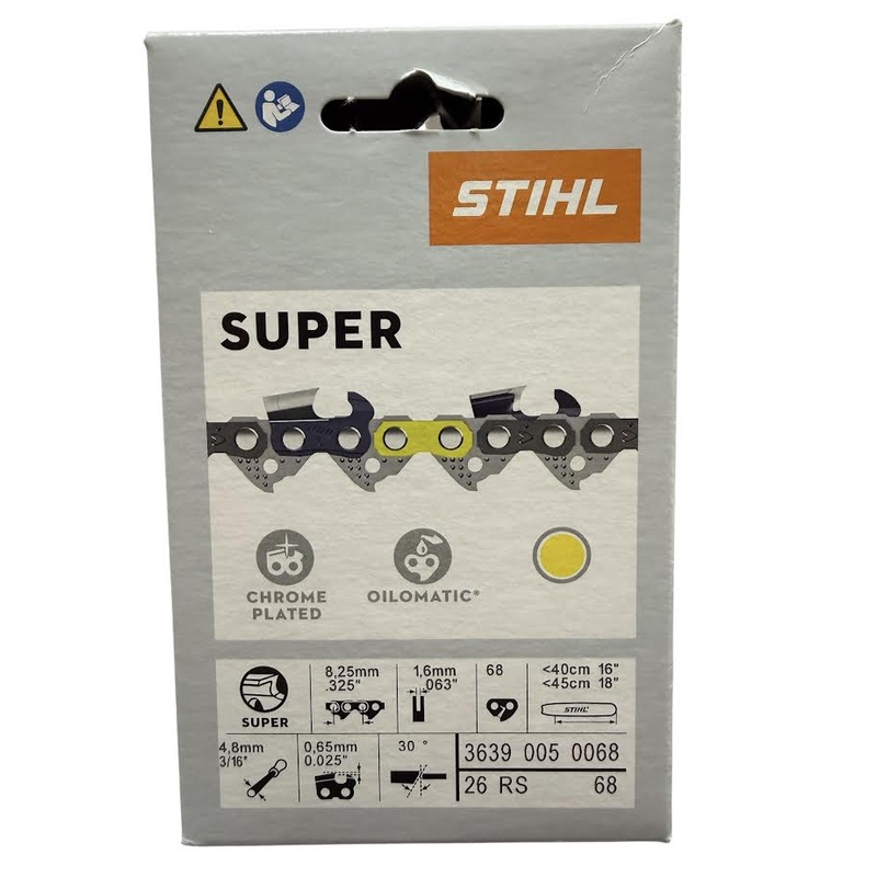 3639 005 0068 Stihl 26RSC .325" 18" Chainsaw Chain 68 Drive Links Chisel Genuine OEM Part