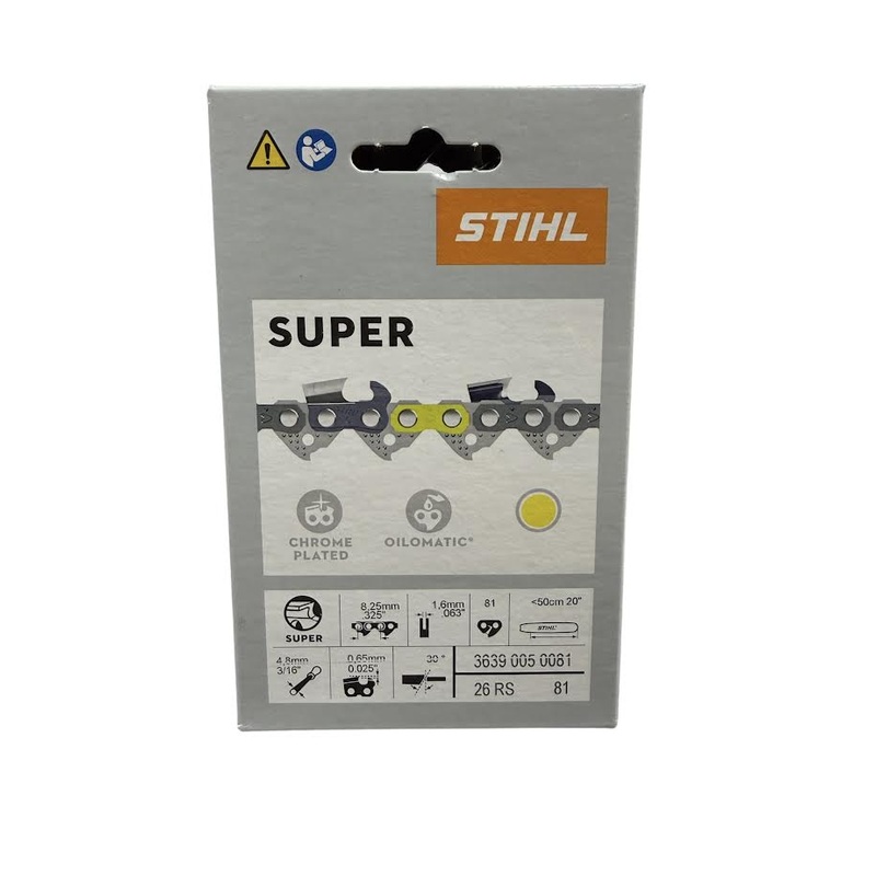 3639 005 0081 Stihl 26RS Super .325" Chainsaw Chain 81 Drive Links Full Chisel Genuine OEM Part