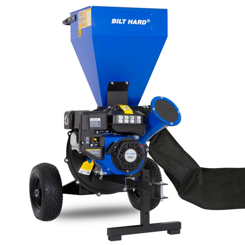 3inch 224cc 7.5hp Gas Powered Wood Chipper with Tow Hitch