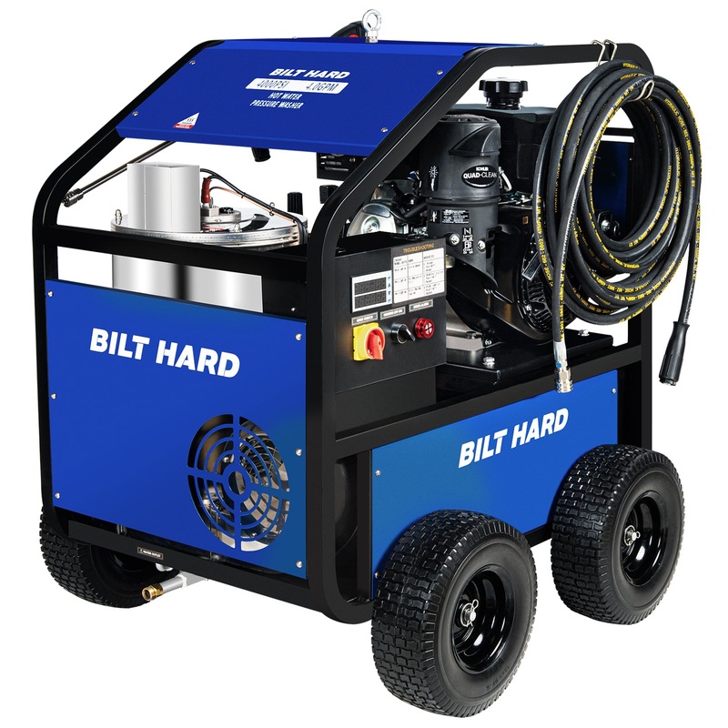 4000 PSI 4 GPM Hot Water Pressure Washer with Kohler Engine & AR Pump, 5 Quick Connect Nozzles