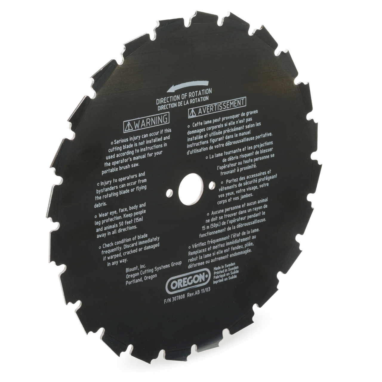 Oregon Equipment Parts 41-932 Eia Brush Blade 9In 24 Teeth 2