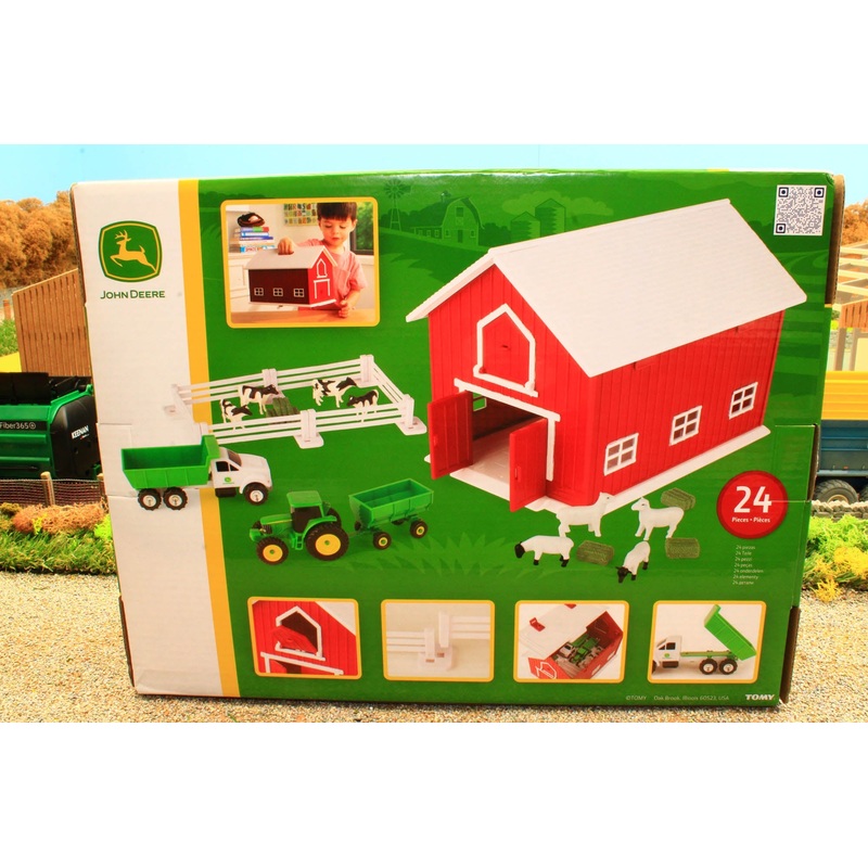 47333 Britains 1:64 scale John Deere Playset with Red Barn