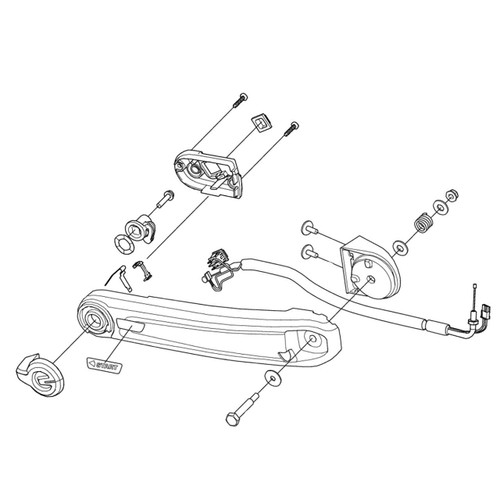 536194801 Throttle Control Asy Left Hand Husqvarna Genuine OEM Part