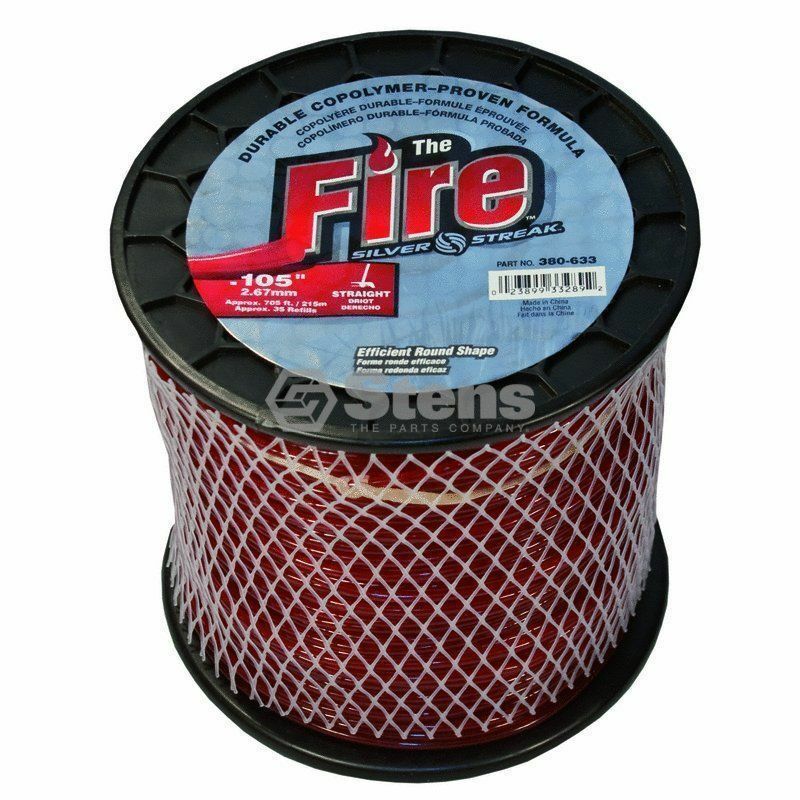 380-633 Fire .105 Trimmer Line STENS Silver Streak 3lb Spool (705ft)