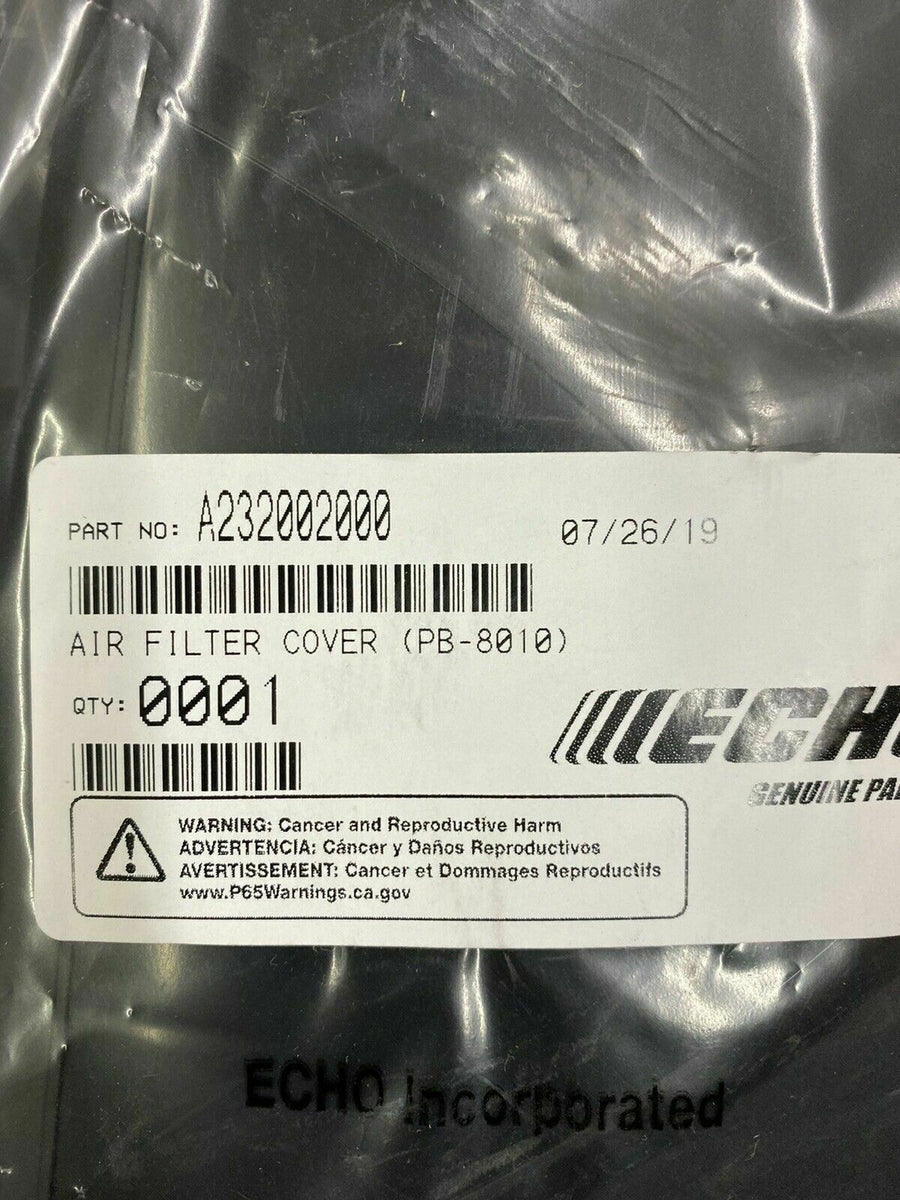 A232002000 ECHO Genuine OEM Air Filter cover PB-8010H PB-8010T