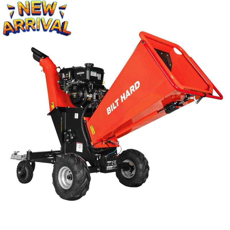 6" B&S Vanguard Gas Powered Engine Wood Chipper 408cc 14HP with E-Start Towable Leaf Branch Shredder