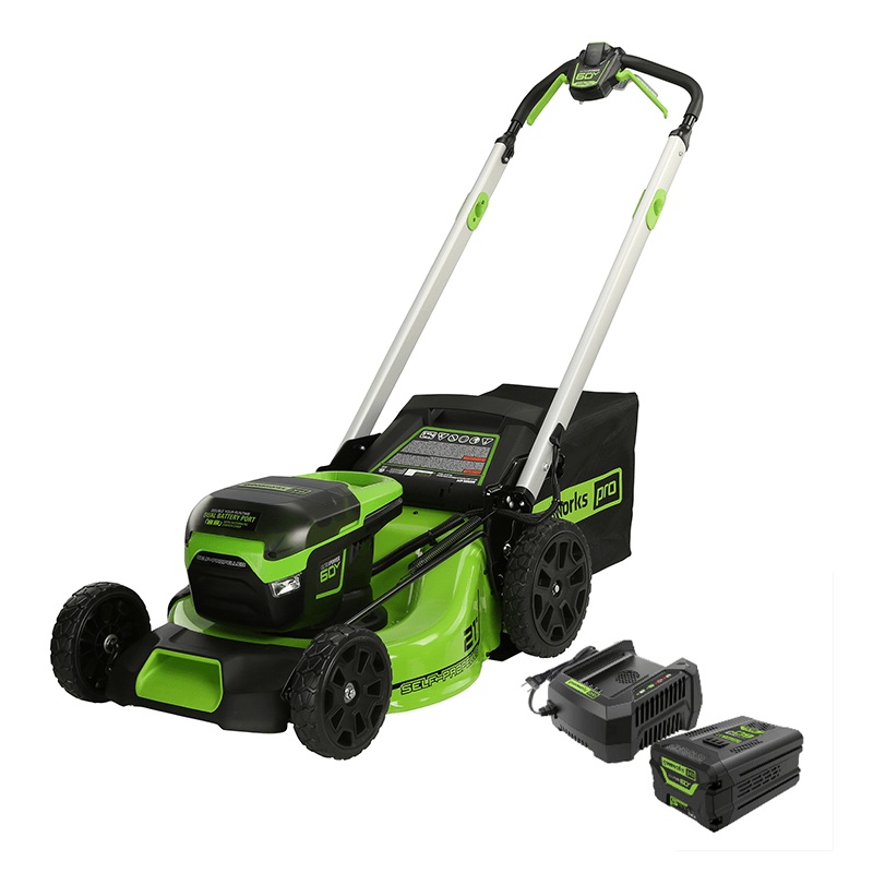 60V 21 Battery Lawn Mower – Brushless Self-Propelled with 5.0Ah Battery