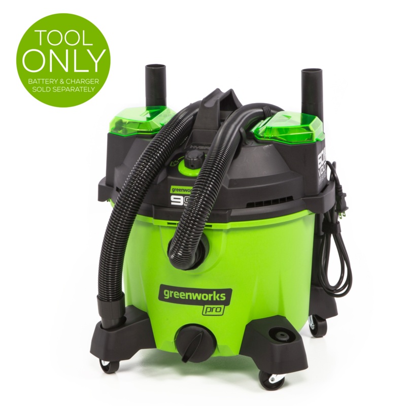 60V AC/DC Wet/Dry Vacuum (Tool Only)