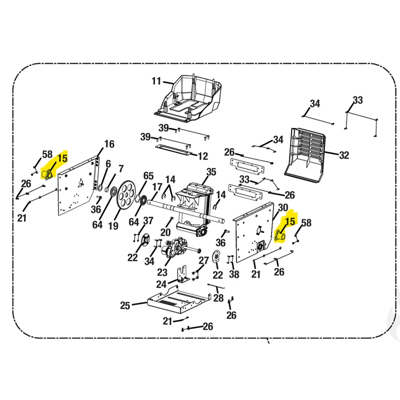 615154001 Ryobi AXLE Bushing (single)- Currently on Backorder