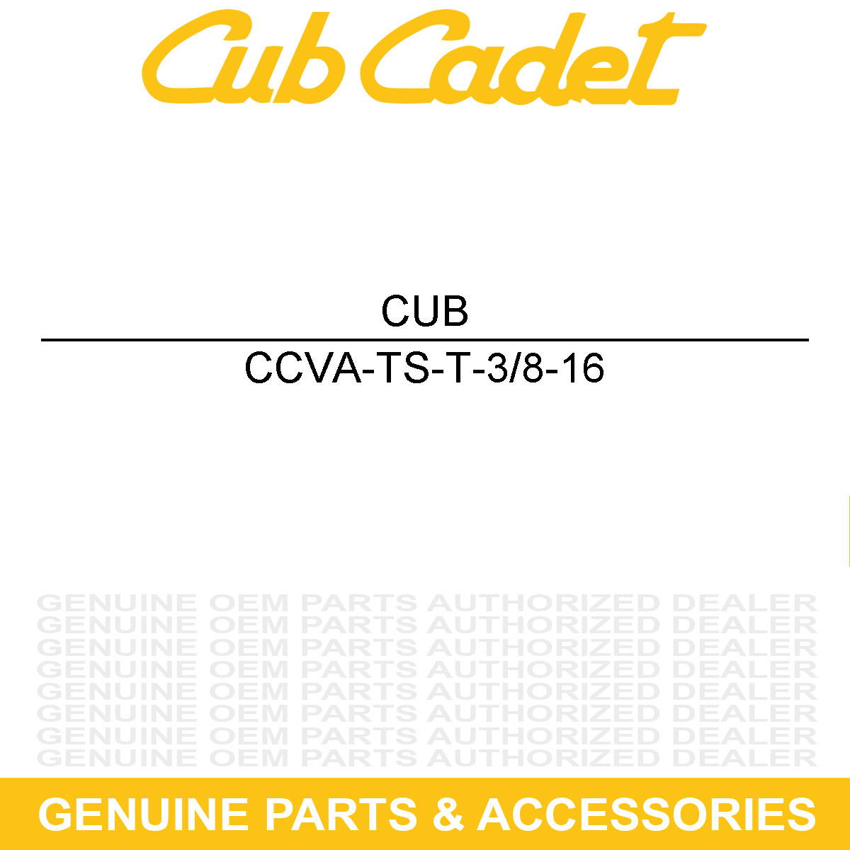 CUB CADET VA-TS-T-3/8-16 BLACK "T" THUMB SC