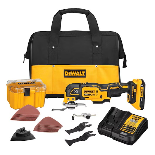 DeWalt 20V Max XR Brushless Cordless 3-Speed Oscillating Multi-Tool Kit (2.0Ah Battery) #DCS356D1