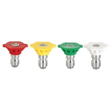 Stainless Steel QC Pressure Washer Spray Nozzle Tip Kit, 6.0 Orifice, 4-Pack