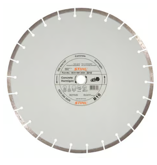 STIHL 14" B20 Abrasive Cut-Off Wheel – 20mm Arbor, Improved Quality – Model# 0835 090 8054