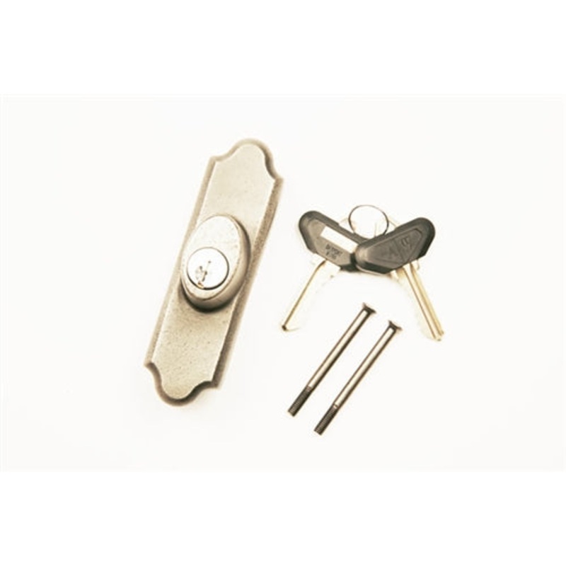 Andersen Encino Style – Exterior Keyed Lock with Keys (Left Hand) in Distressed Nickel