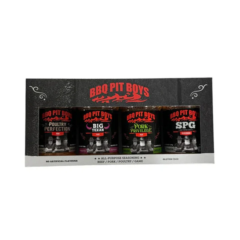 Angus & Oink BBQ Pit Boys Essentials Gift Pack (4x 200g BBQ Seasonings)