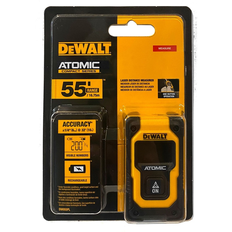 Atomic Compact 55′ FT Pocket Laser Distance Measurer Dewalt