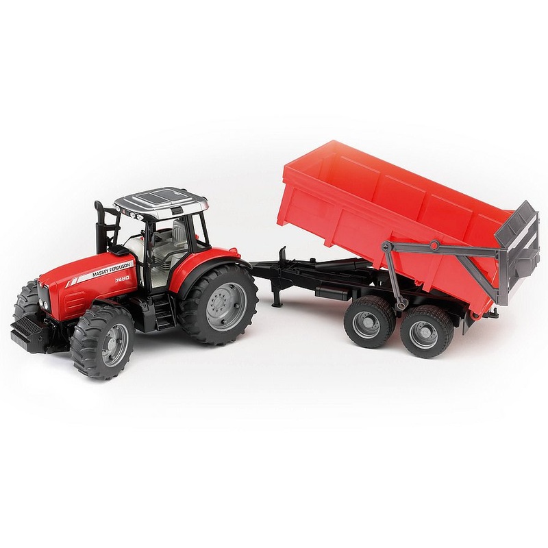 B02045 Bruder Massey Ferguson 7480 with Tipping Trailer