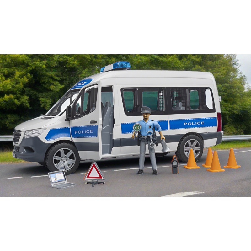 B02683 Bruder Mercedes Benz Sprinter Police emergency vehicle with Light & Sound Module