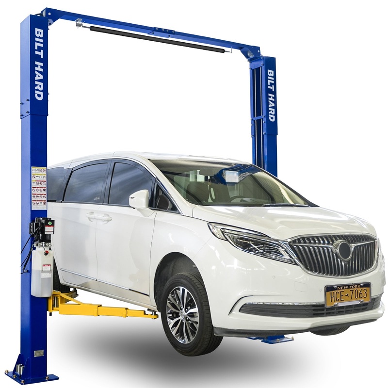 BILT HARD 10,000 lbs Two-Post Car Lift with Overhead Design and Dual-Point Safety Release Heavy-Duty Auto, Truck, and Tractor Lift for Professional Garages
