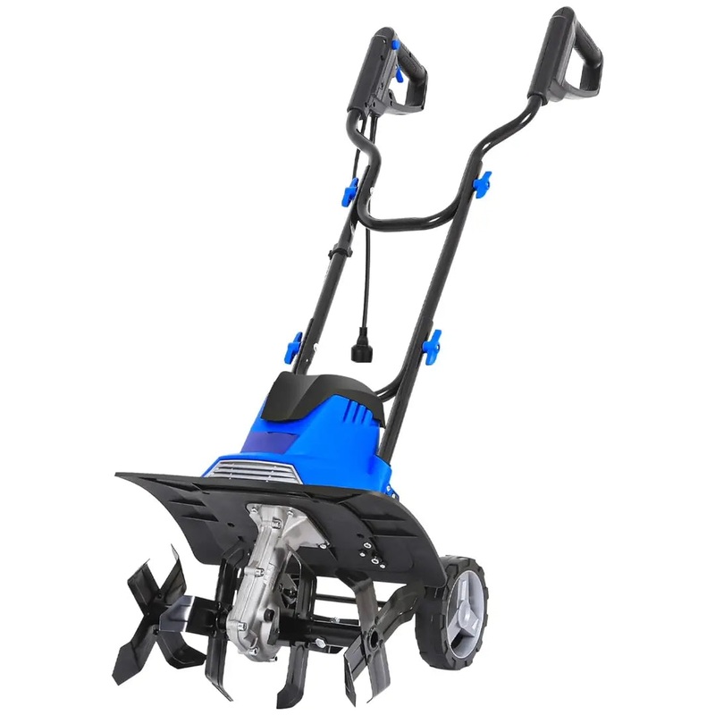 BILT HARD 14" Electric Tiller Cultivator: 10 Amp Motor, Foldable with Adjustable Wheels