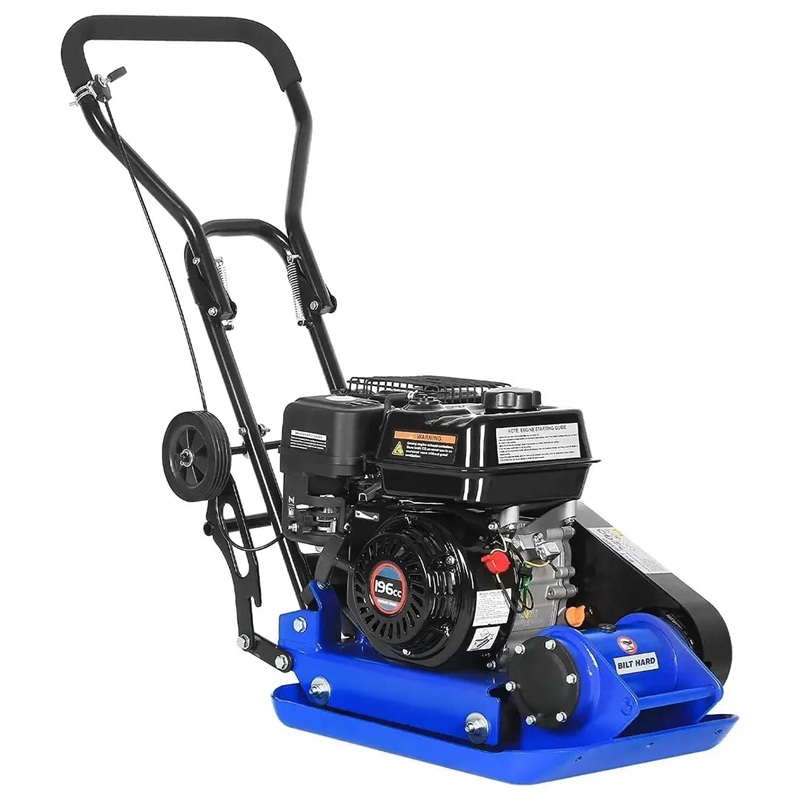 BILT HARD 2500 lbs Plate Compactor 6.5HP Loncin Gas Engine, 10" Compaction Depth, 5500 VPM, EPA Compliant