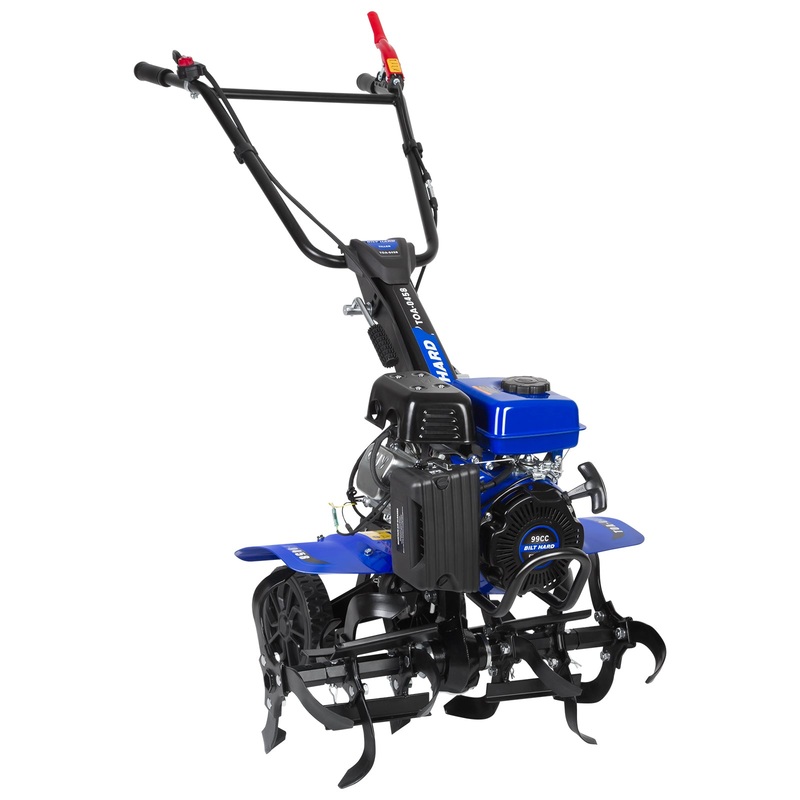 BILT HARD 99cc Gas Garden Tiller Heavy-Duty 4-Cycle Engine, 24" Front Tines, Digs Up to 11.8" Deep Perfect for Weeding, Cultivating & Soil Preparation
