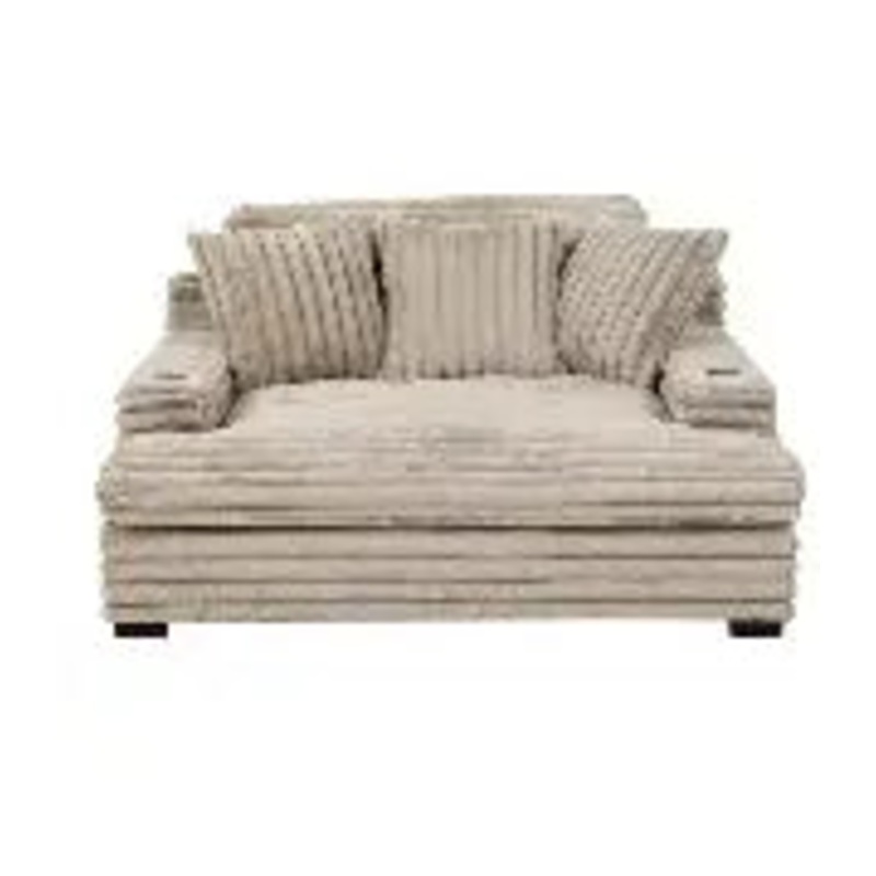 BJF250167 Presley Jumbo Chaise - LATTE