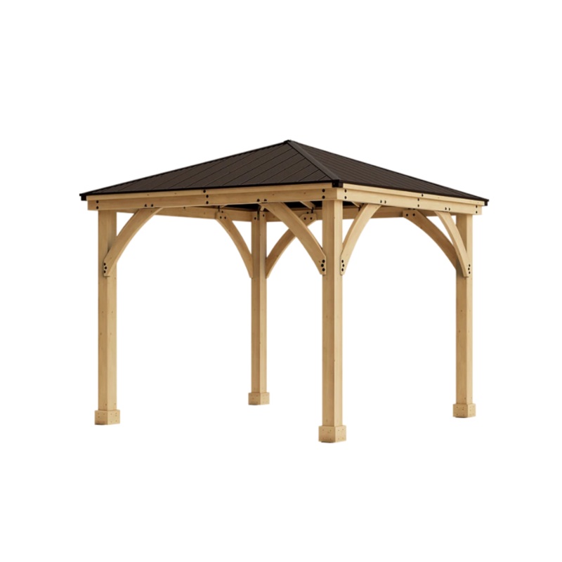 BJF250180 Yardistry's 10'. x 10' Meridian Gazebo and Mesh Kit Bundle