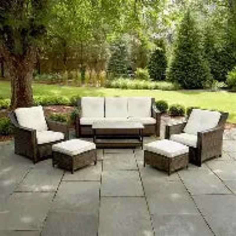 BJF250188 Berkley Jensen Watch Hill 6-Pc. Outdoor Aluminum Patio Conversation Set