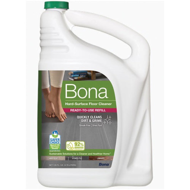 Bona WM700018172 Hard-Surface Floor Cleaner, 128 oz, Refill Bottle, Liquid, Ready-to-Use