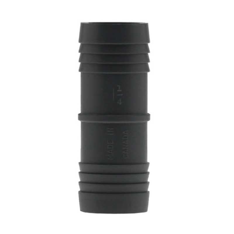 BOSHART PPC-15 Pipe Coupling, 1-1/2 in Insert x 1-1/2 in Insert, Polypropylene, Gray