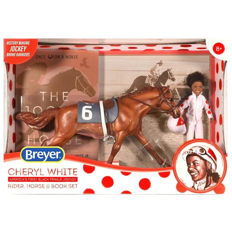 Breyer Cheryl White Rider, Horse, and Book Set #6236