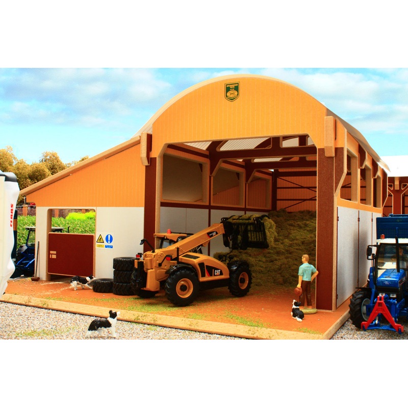 BT8985 Brushwood Dutch Barn - Silage Clamp with Cubicle House Lean-to